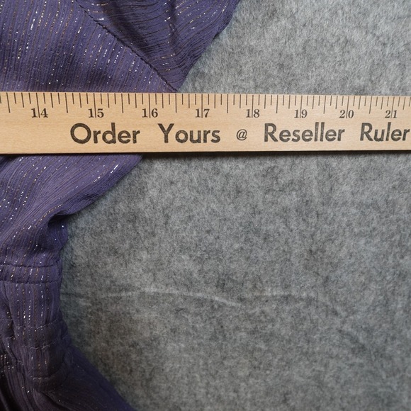 Anthropologie Dress Womens Small Somerset Maxi Lurex Edition Purple Metallic - Picture 11 of 12